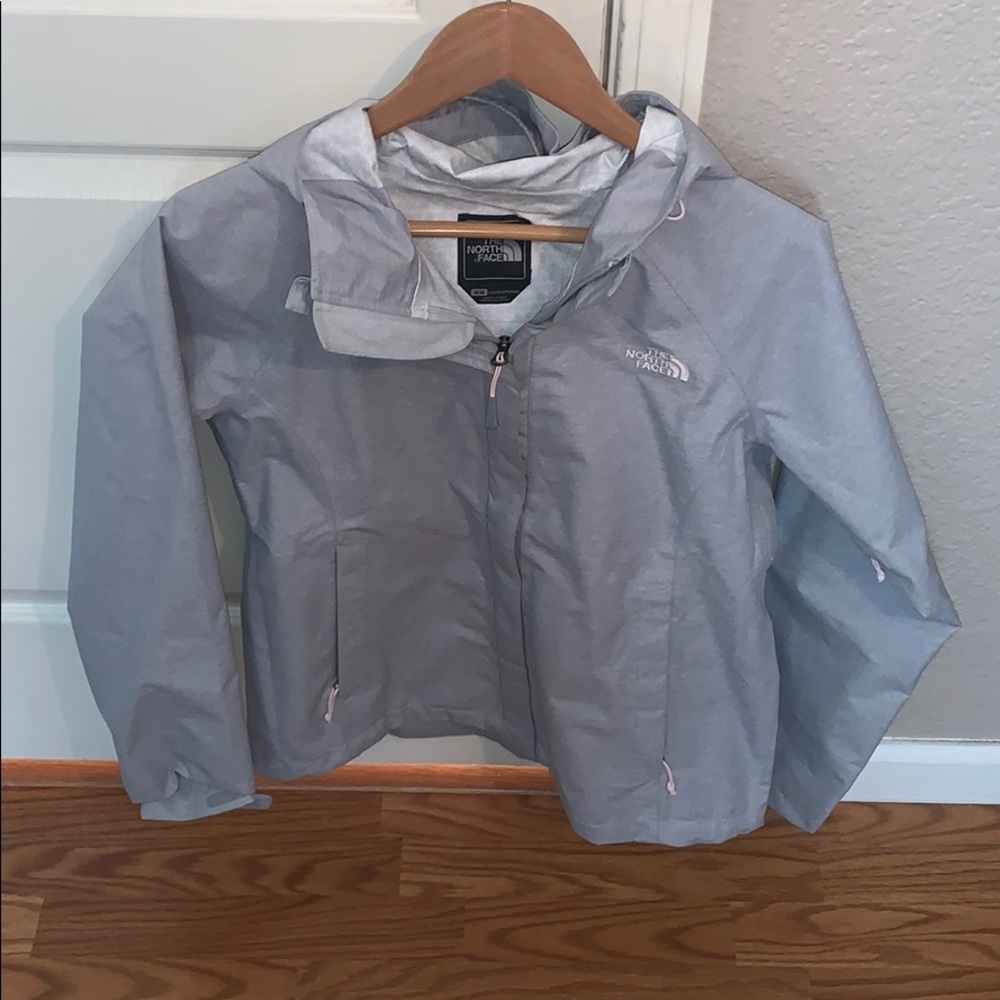 The North Face zip up rain jacket